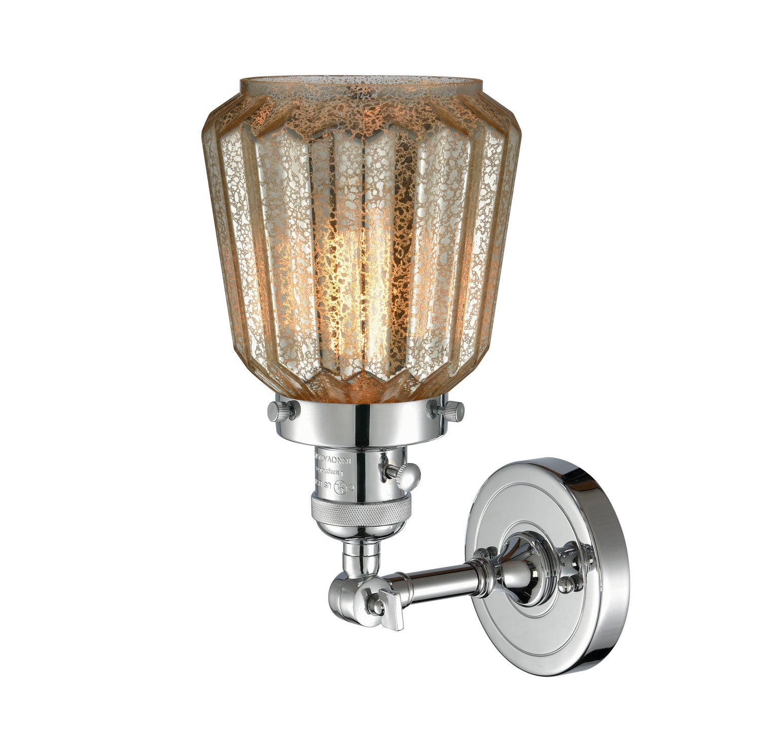 Innovations - 203SW-PC-G146 - One Light Wall Sconce - Franklin Restoration - Polished Chrome