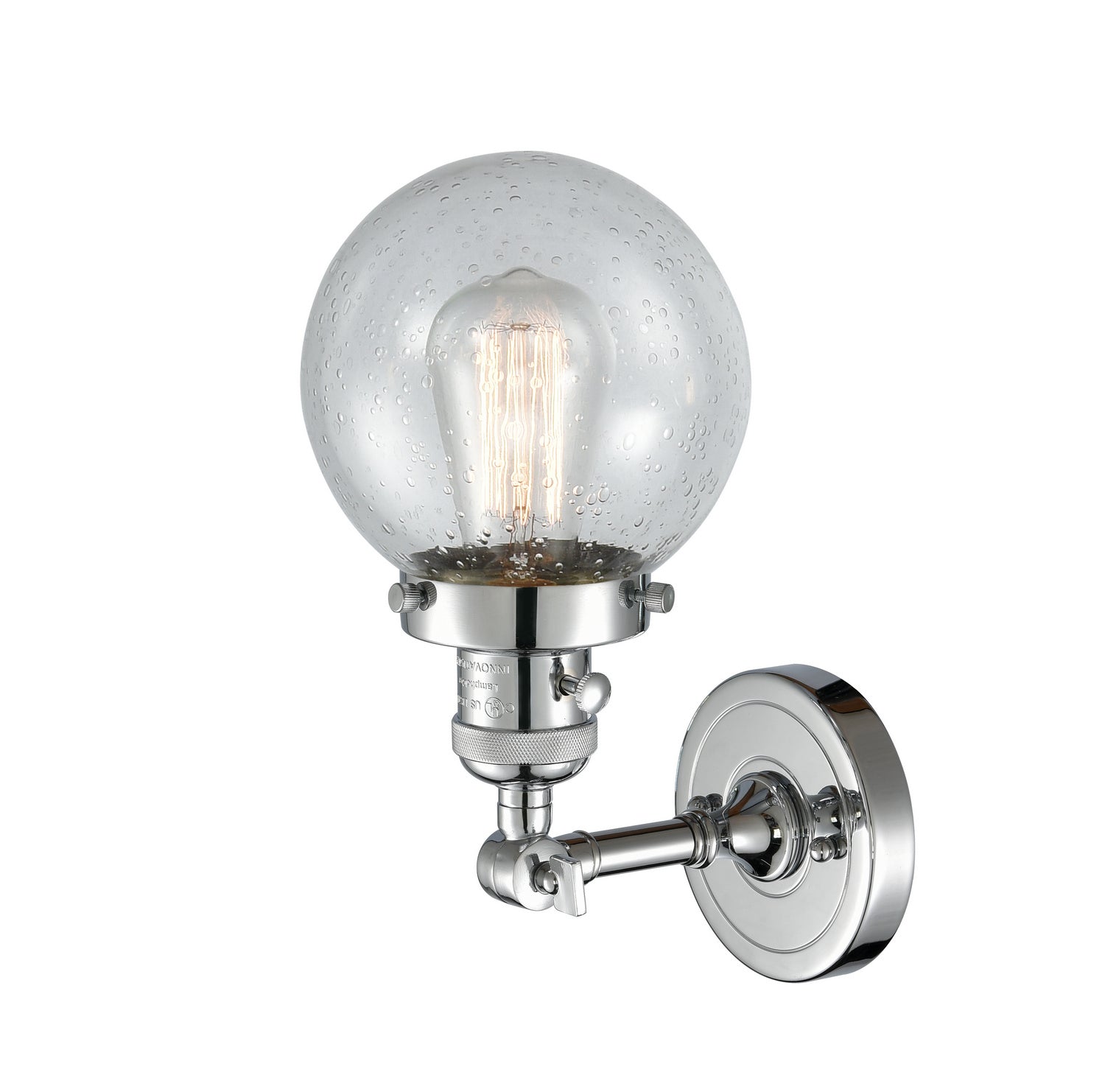 Innovations - 203SW-PC-G204-6 - One Light Wall Sconce - Franklin Restoration - Polished Chrome