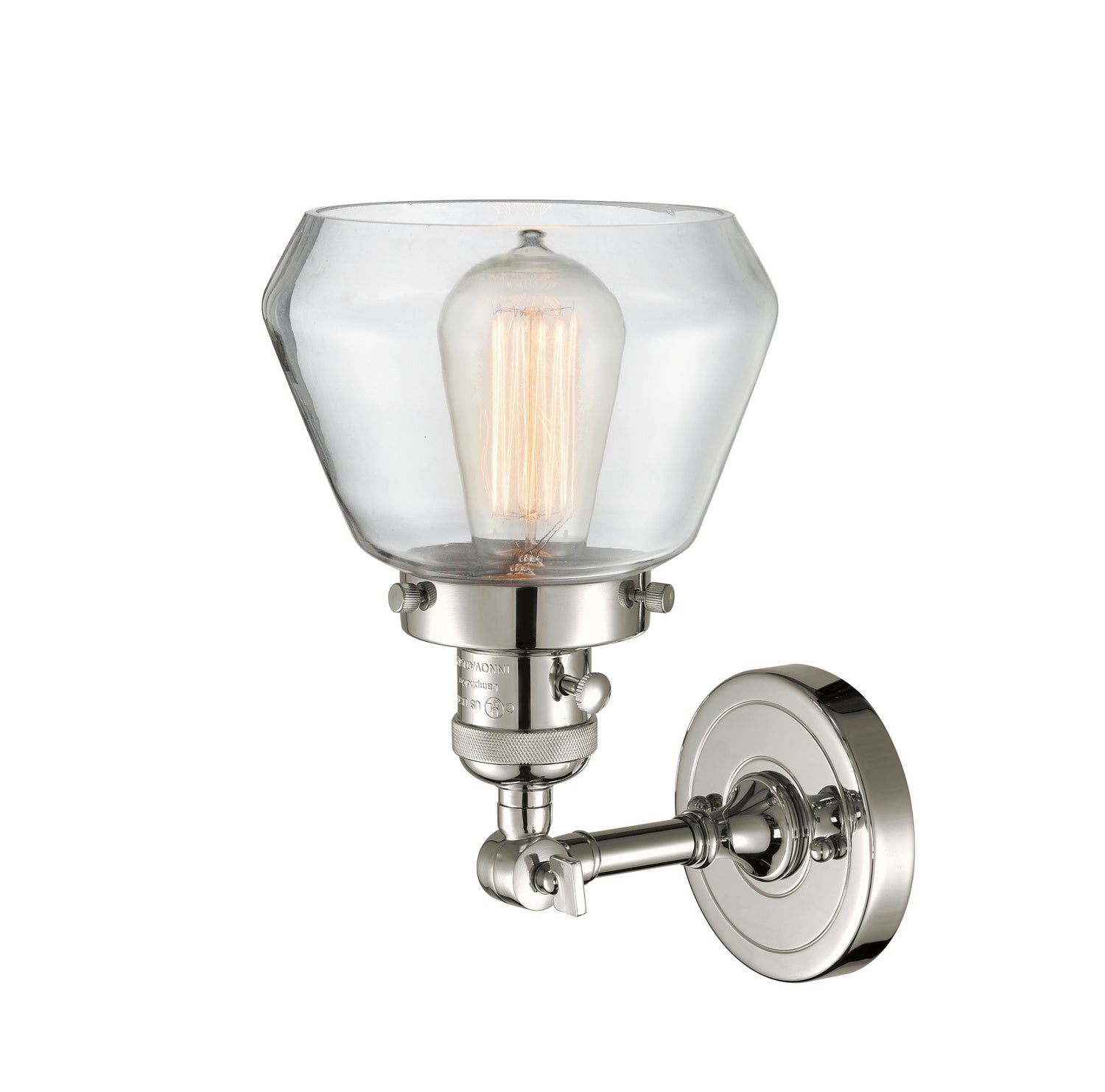 Innovations - 203SW-PN-G172 - One Light Wall Sconce - Franklin Restoration - Polished Nickel