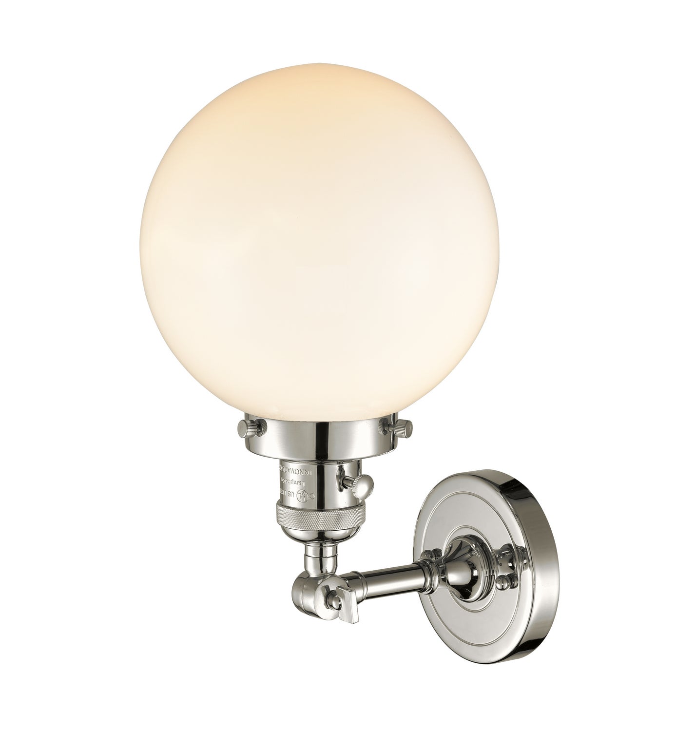 Innovations - 203SW-PN-G201-8 - One Light Wall Sconce - Franklin Restoration - Polished Nickel