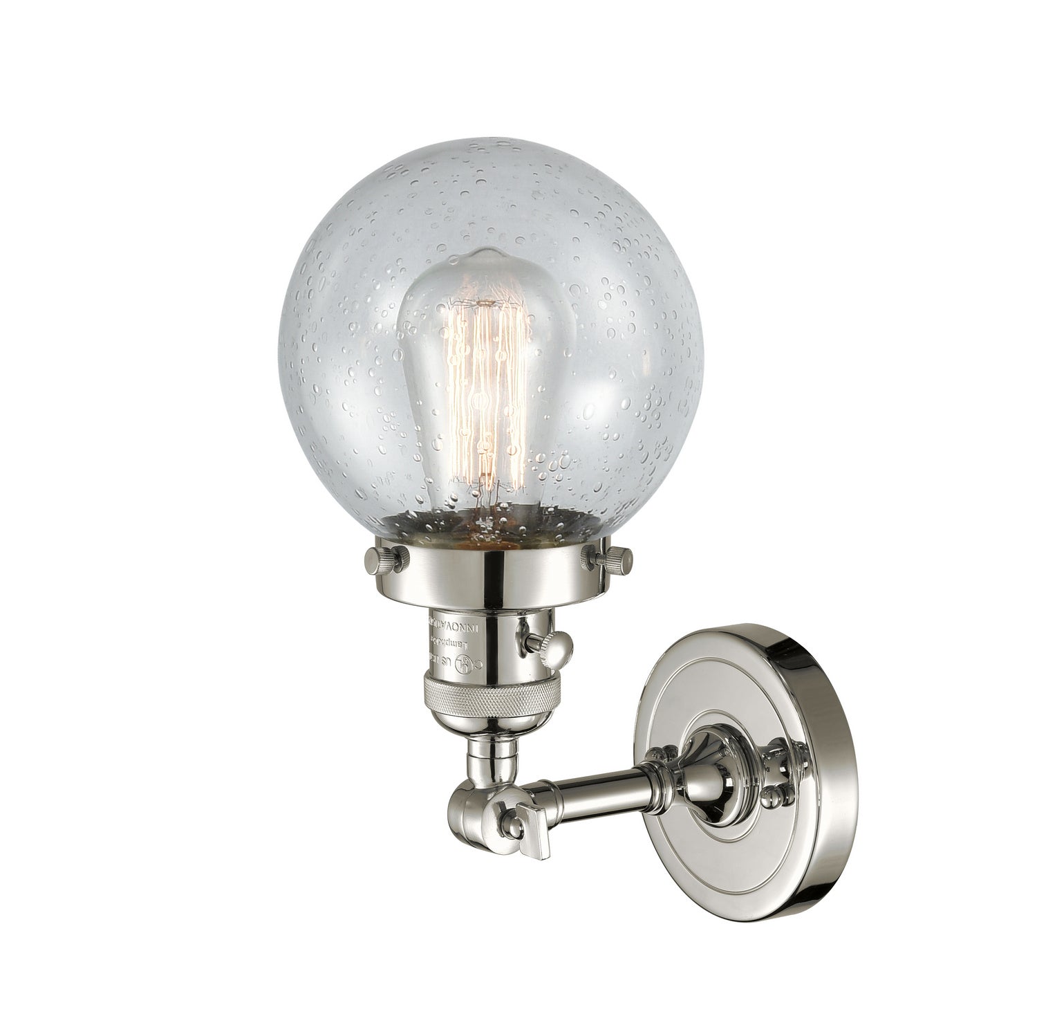 Innovations - 203SW-PN-G204-6 - One Light Wall Sconce - Franklin Restoration - Polished Nickel