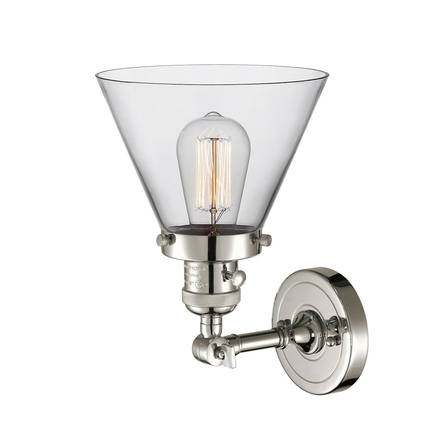 Innovations - 203SW-PN-G42 - One Light Wall Sconce - Franklin Restoration - Polished Nickel