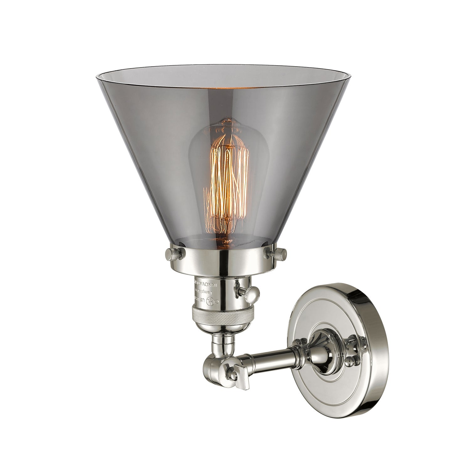 Innovations - 203SW-PN-G43 - One Light Wall Sconce - Franklin Restoration - Polished Nickel