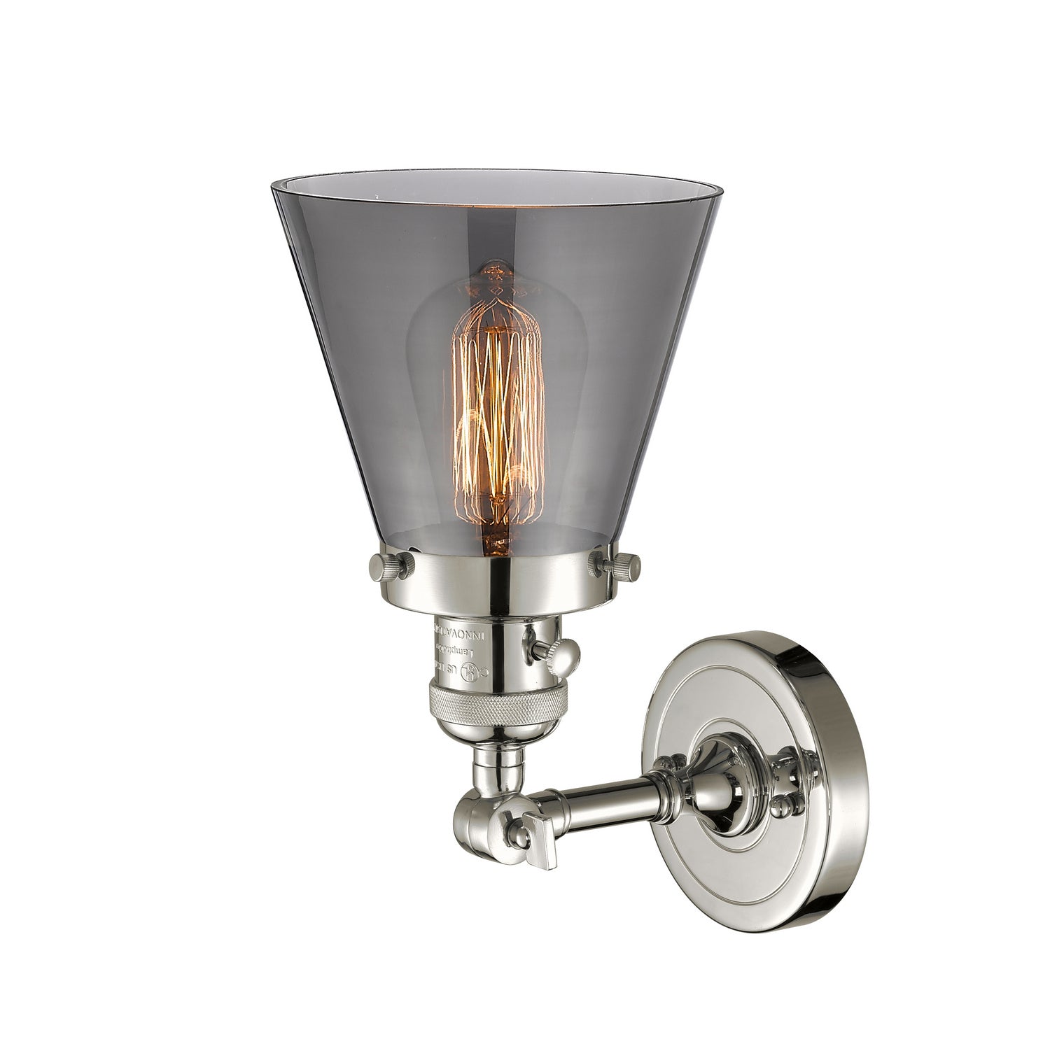 Innovations - 203SW-PN-G63 - One Light Wall Sconce - Franklin Restoration - Polished Nickel