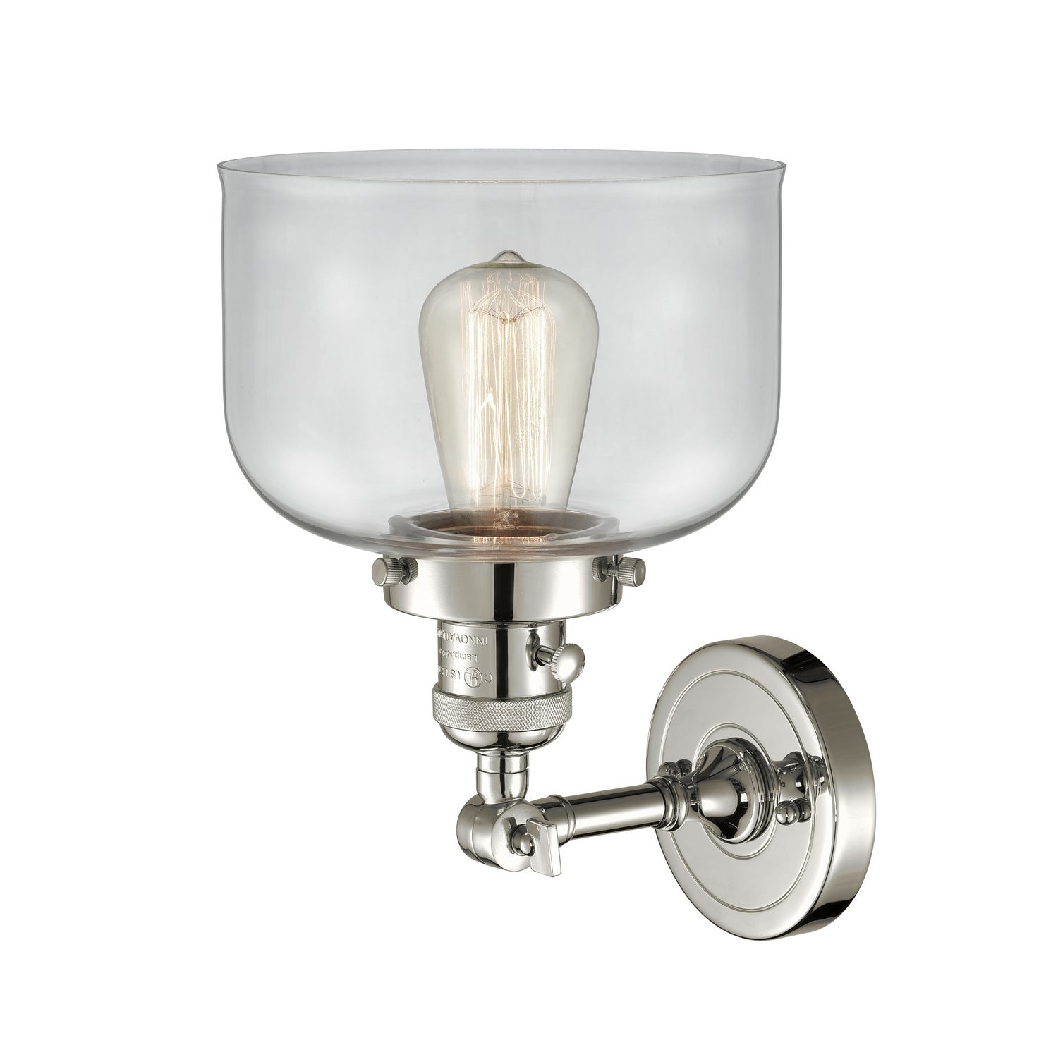 Innovations - 203SW-PN-G72 - One Light Wall Sconce - Franklin Restoration - Polished Nickel