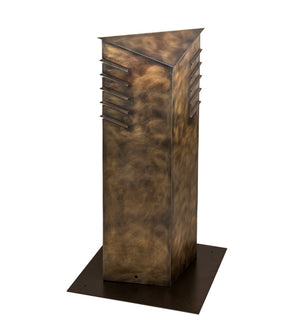 Meyda Tiffany - 213135 - Four Light Bollard - Aploks - Chemical Burnished Brass