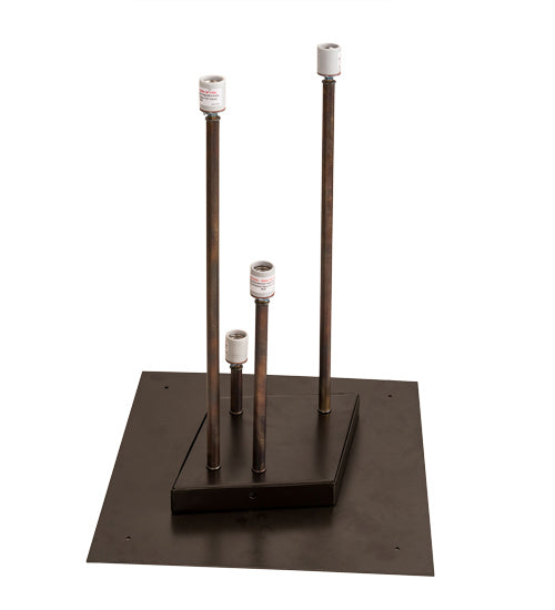 Meyda Tiffany - 213135 - Four Light Bollard - Aploks - Chemical Burnished Brass