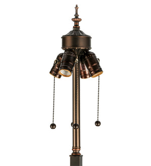 Meyda Tiffany - 151154 - Four Light Floor Lamp - Tiffany Hanginghead Dragonfly - Mahogany Bronze