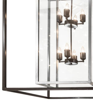 Meyda Tiffany - 215083 - Eight Light Pendant - Kitzi Box - Timeless Bronze/Extreme Chrome