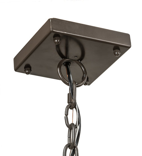 Meyda Tiffany - 215083 - Eight Light Pendant - Kitzi Box - Timeless Bronze/Extreme Chrome