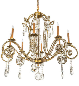 2nd Avenue - 200054-12 - Eight Light Chandelier - Lucerne - Transparent Gold