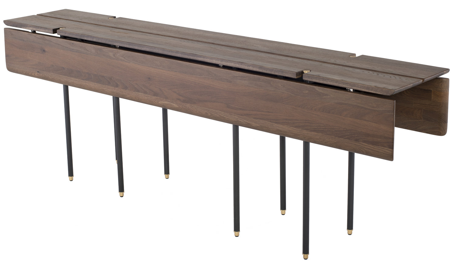 Nuevo - HGDA686 - Dining Table - Stacking Drop Leaf - Smoked