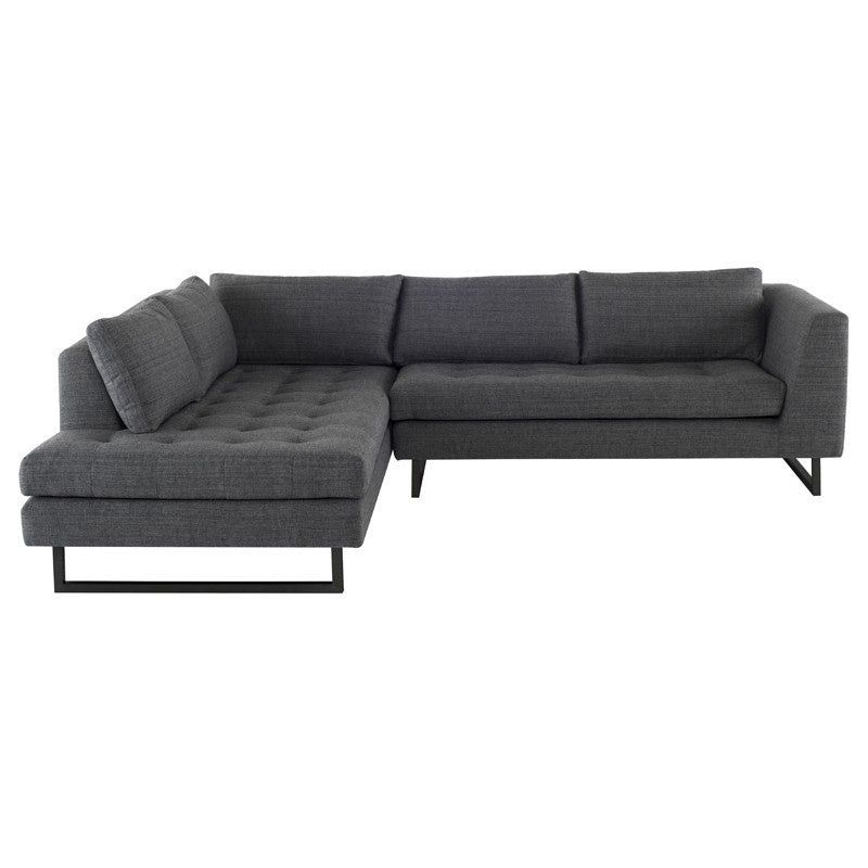 Nuevo - HGSC524 - Sectional - Janis - Dark Grey Tweed