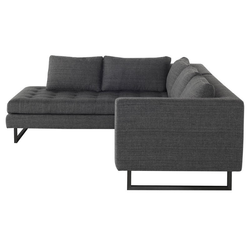 Nuevo - HGSC524 - Sectional - Janis - Dark Grey Tweed