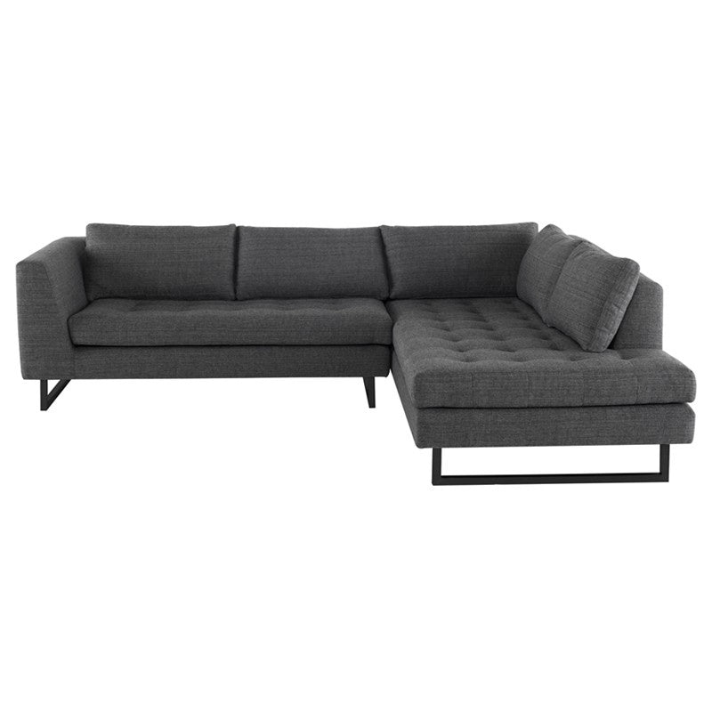 Nuevo - HGSC534 - Sectional - Janis - Dark Grey Tweed