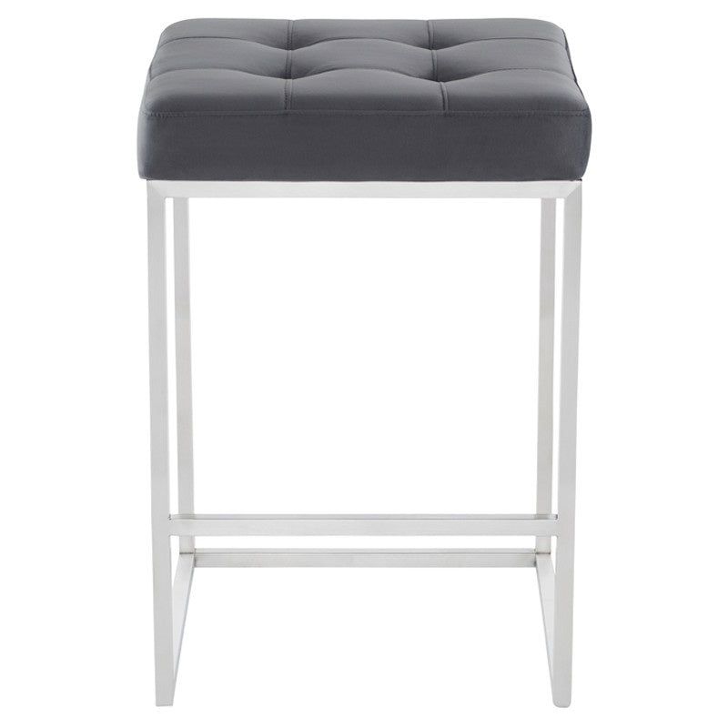 Nuevo - HGSX495 - Counter Stool - Chi - Tarnished Silver