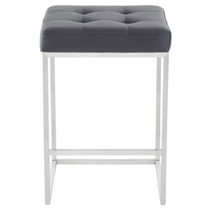 Nuevo - HGSX495 - Counter Stool - Chi - Tarnished Silver