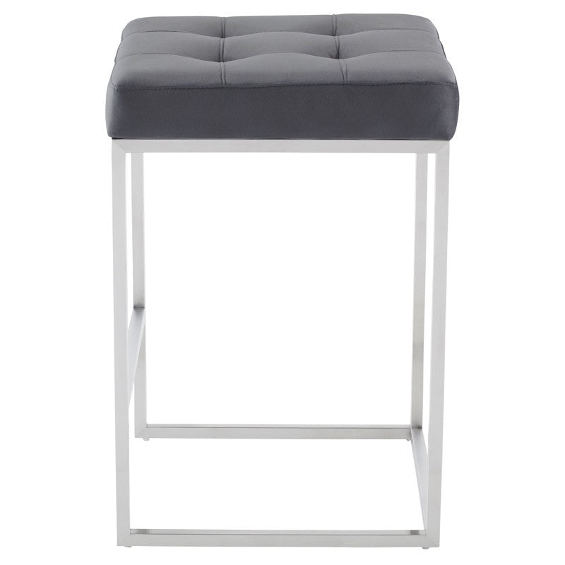 Nuevo - HGSX495 - Counter Stool - Chi - Tarnished Silver