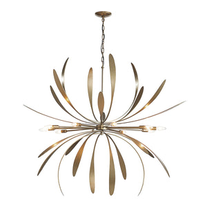 Hubbardton Forge - 104355-SKT-84 - Ten Light Chandelier - Dahlia - Soft Gold