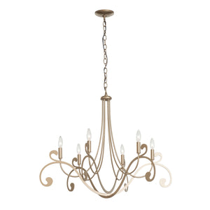 Hubbardton Forge - 105055-SKT-84 - Six Light Chandelier - Bella - Soft Gold