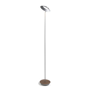 Koncept - RYO-SW-SIL-OWT-FLR - LED Floor Lamp - Royyo - Silver, Oiled Walnut