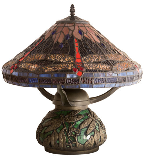 Meyda Tiffany - 212524 - Two Light Table Lamp - Tiffany Dragonfly - Mahogany Bronze