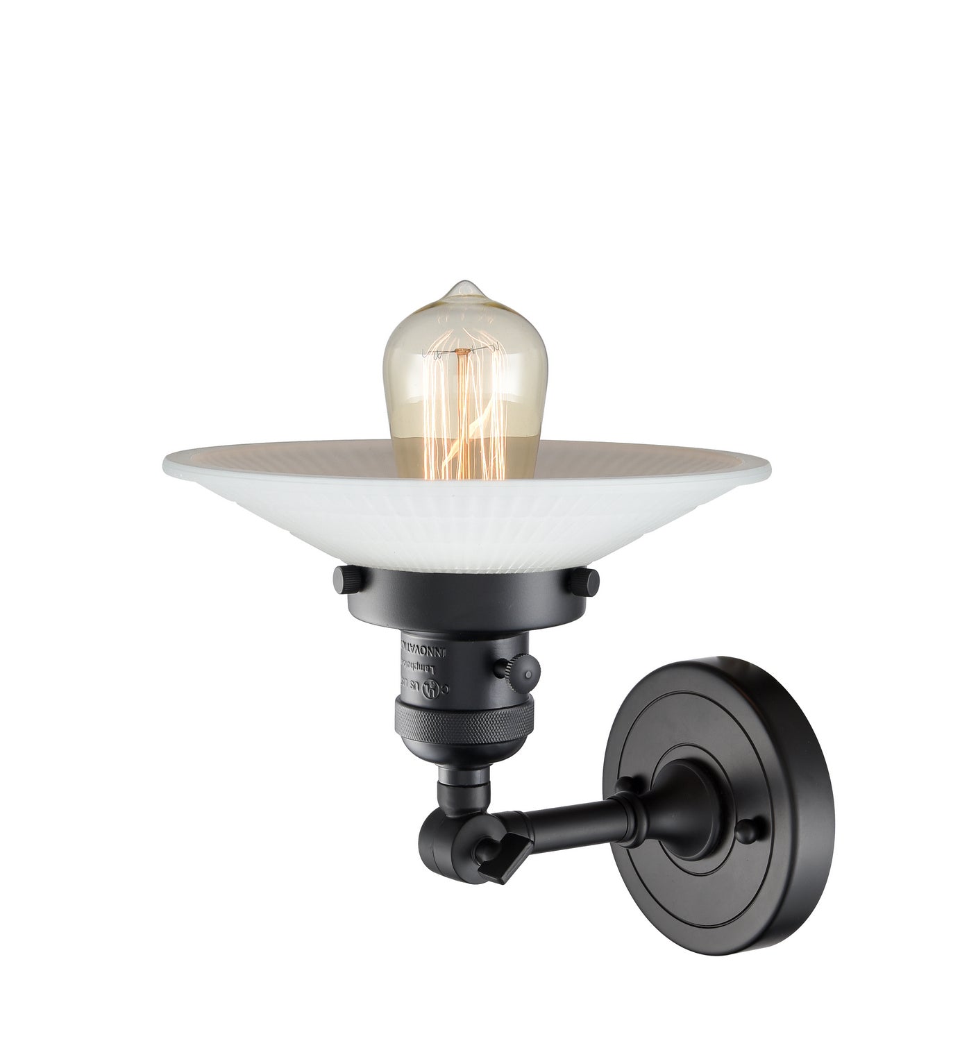 Innovations - 203SW-BK-G1 - One Light Wall Sconce - Franklin Restoration - Matte Black