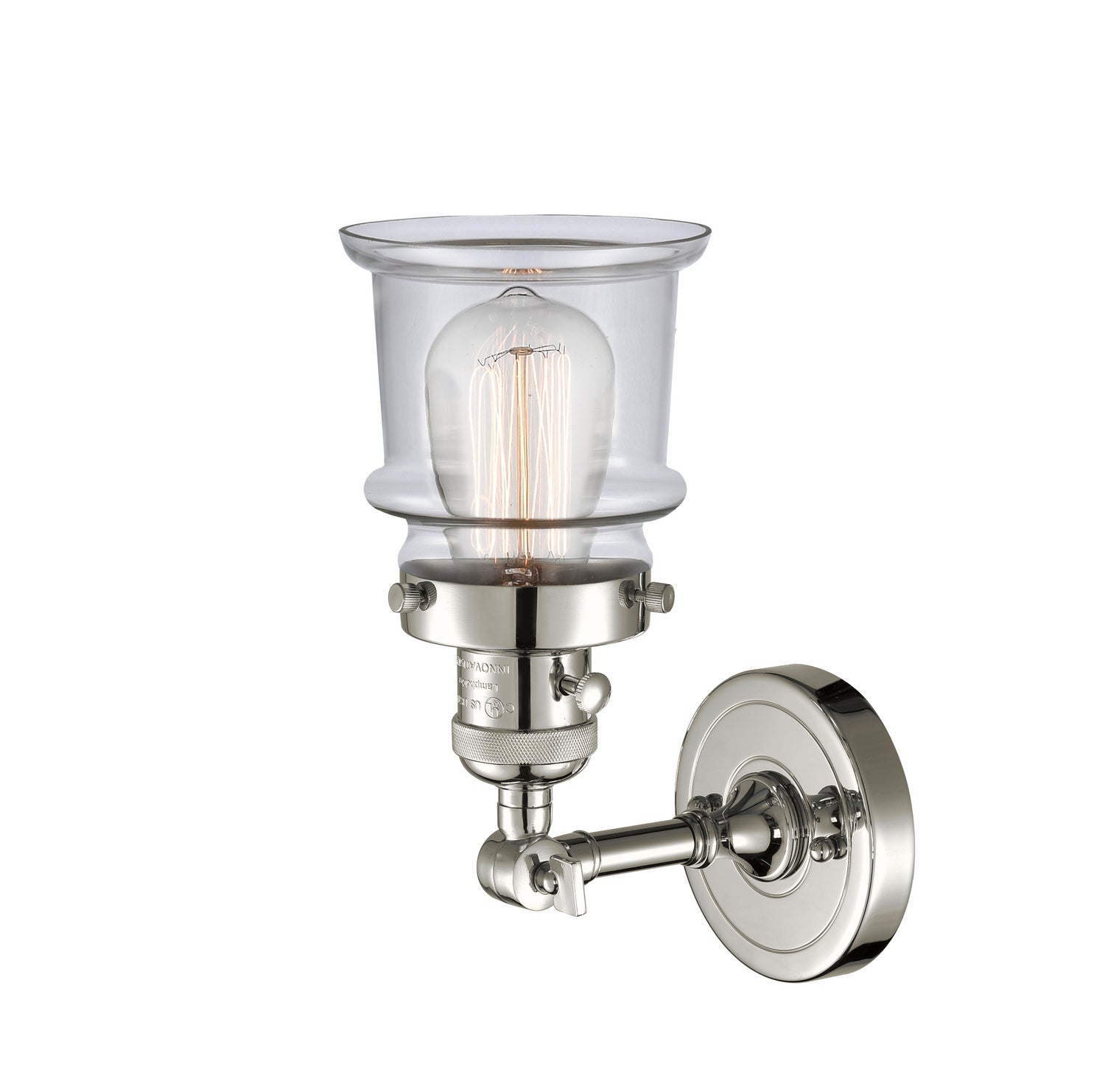 Innovations - 203SW-PN-G182S - One Light Wall Sconce - Franklin Restoration - Polished Nickel