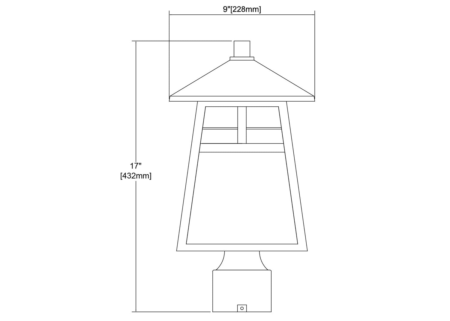 ELK Home - 87054/1 - One Light Outdoor Post Lantern - Cottage - Matte Black