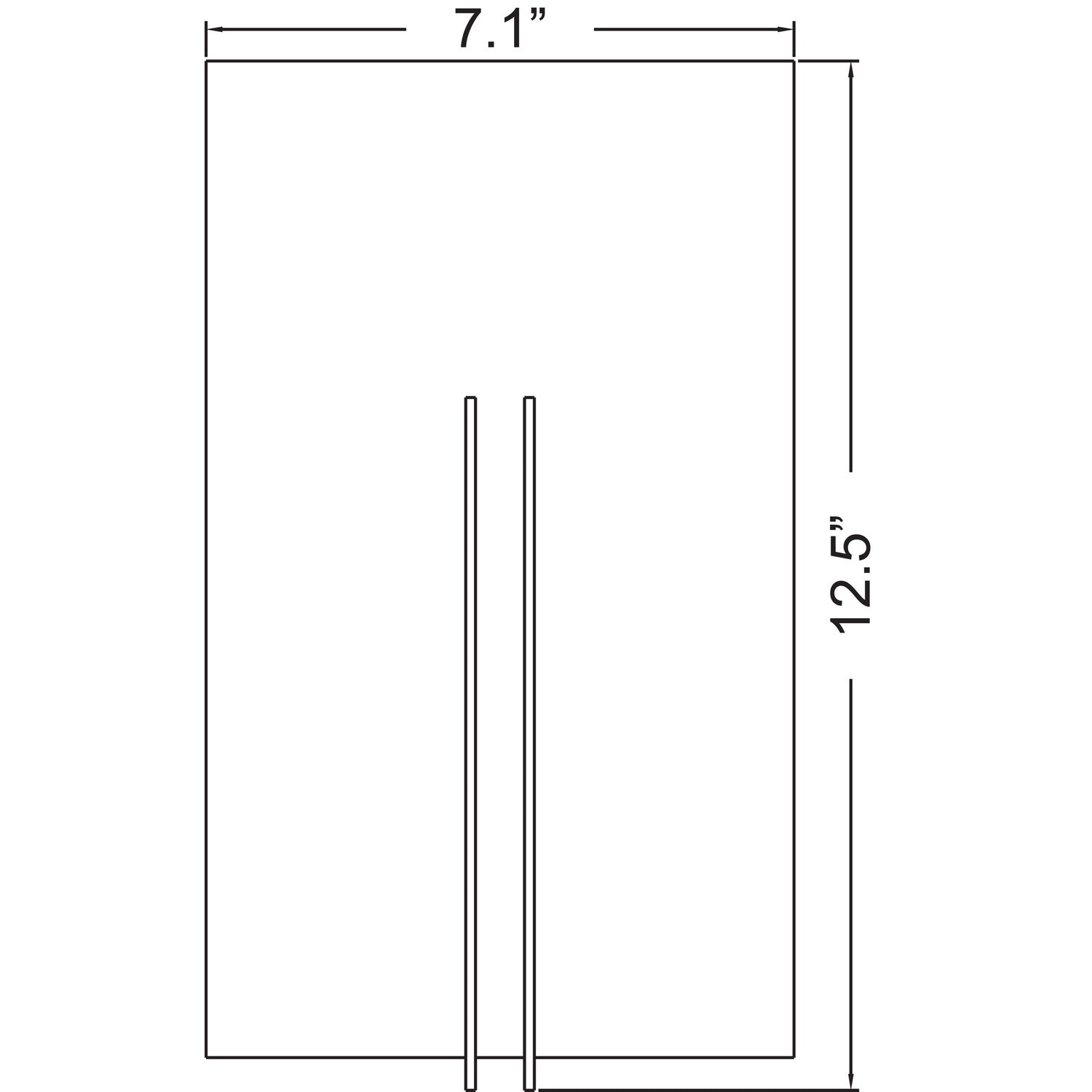 Access - 20446LEDDLP-BS/WHT - LED Wall Fixture - Prong - Brushed Steel