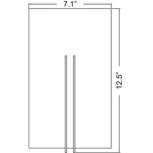 Access - 20446LEDDLP-BS/WHT - LED Wall Fixture - Prong - Brushed Steel