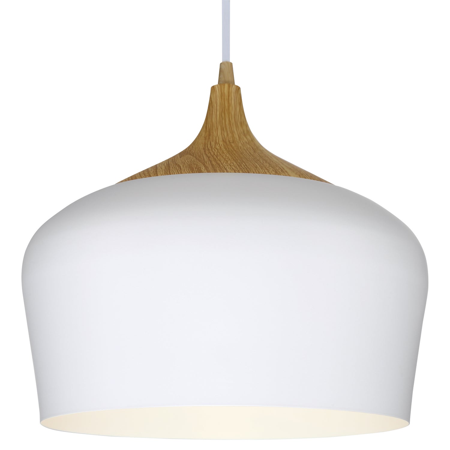 Access - 52057LEDDLP-WH/WGN - LED Pendant - Blend - White with Wood Grain