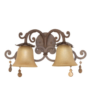 Meyda Tiffany - 120185 - Two Light Wall Sconce - Christiana - Pompeii Gold