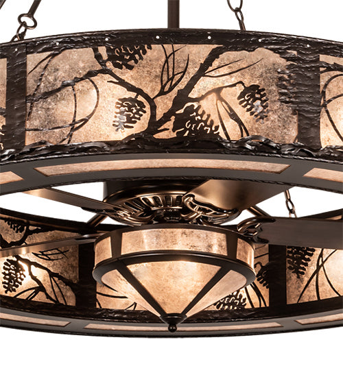 Meyda Tiffany - 214355 - 19 Light Chandel-Air - Whispering Pines - Mahogany Bronze