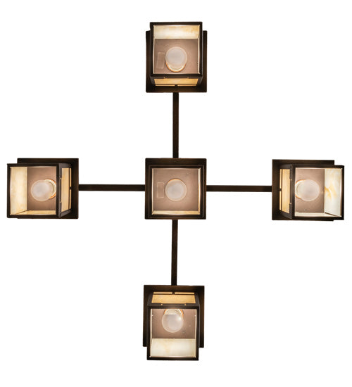 Meyda Tiffany - 217475 - Five Light Chandelier - Roylance - Mahogany Bronze