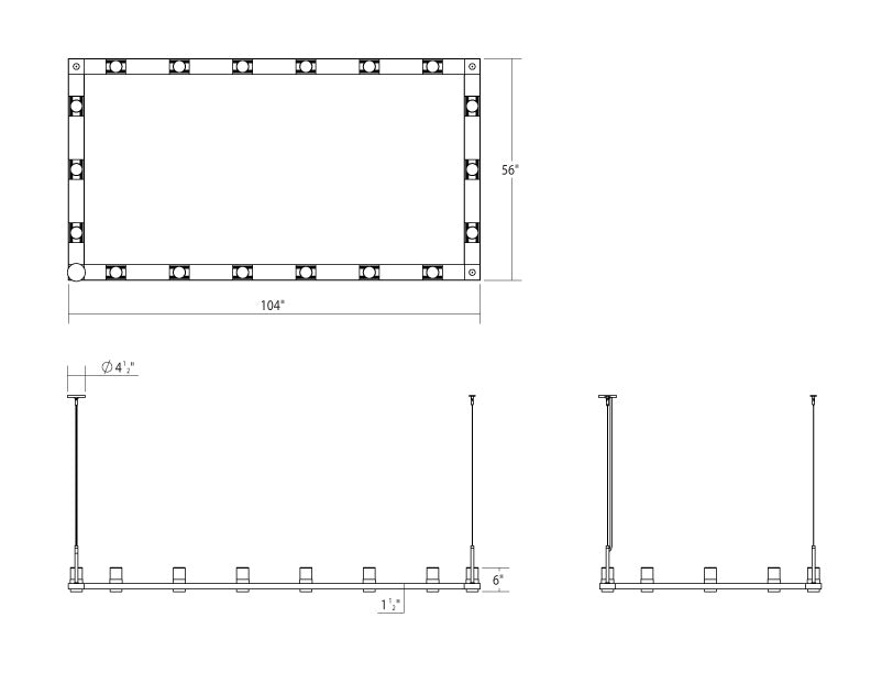 Sonneman - 20QKR48C - LED Pendant - Intervals - Satin Black