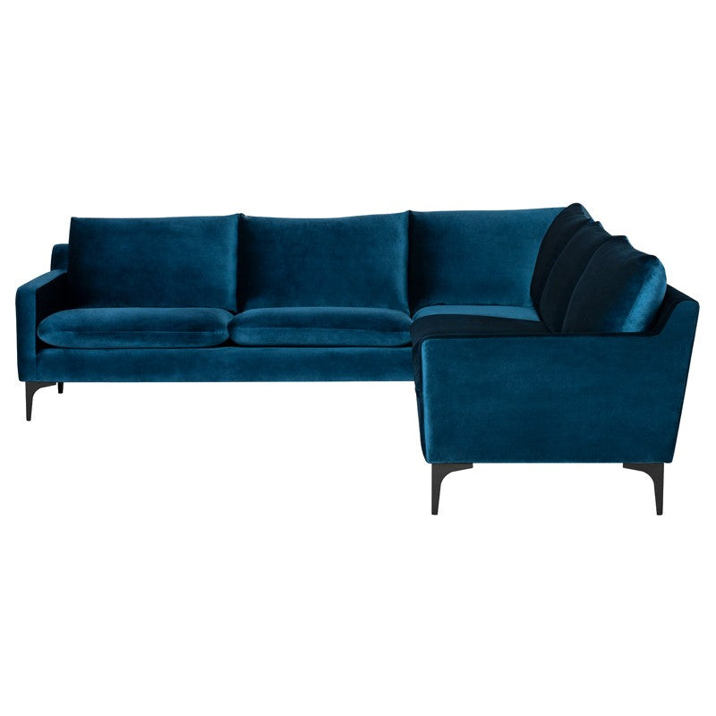 Nuevo - HGSC677 - L Sectional - Anders - Midnight Blue