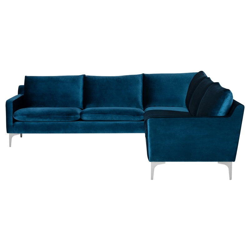 Nuevo - HGSC678 - L Sectional - Anders - Midnight Blue