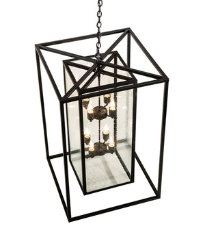 Meyda Tiffany - 214846 - Eight Light Pendant - Kitzi Box - Textured Black