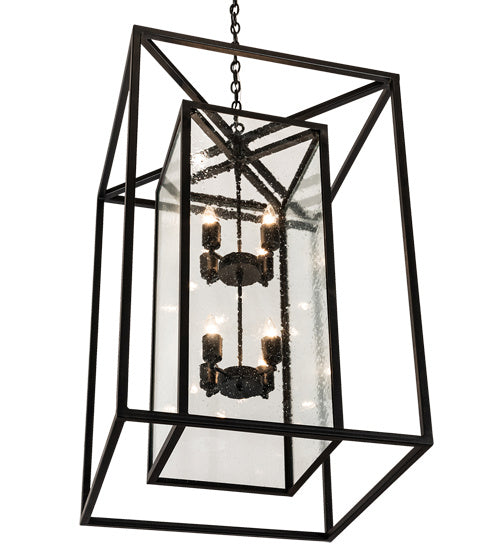 Meyda Tiffany - 214846 - Eight Light Pendant - Kitzi Box - Textured Black