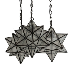 Meyda Tiffany - 215080 - Three Light Pendant - Moravian Star - Oil Rubbed Bronze