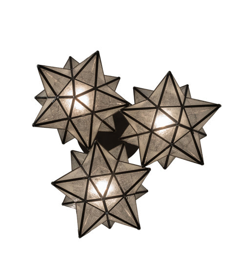 Meyda Tiffany - 215080 - Three Light Pendant - Moravian Star - Oil Rubbed Bronze