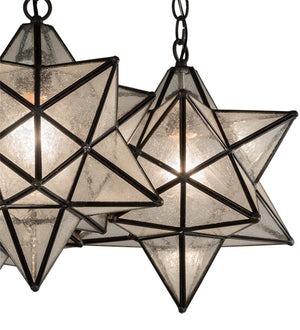 Meyda Tiffany - 215080 - Three Light Pendant - Moravian Star - Oil Rubbed Bronze