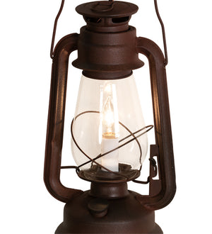 Meyda Tiffany - 215766 - One Light Wall Sconce - Miners Lantern - Wrought Iron On Rust