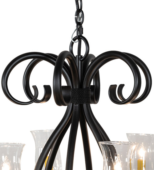 Meyda Tiffany - 217145 - 18 Light Chandelier - Sienna - Satin Black Wrought Iron