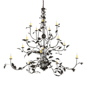 Meyda Tiffany - 218561 - 15 Light Chandelier - Oak Leaf - Timeless Bronze