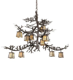 Meyda Tiffany - 218578 - 12 Light Chandelier - Pine Branch - Copper Rust