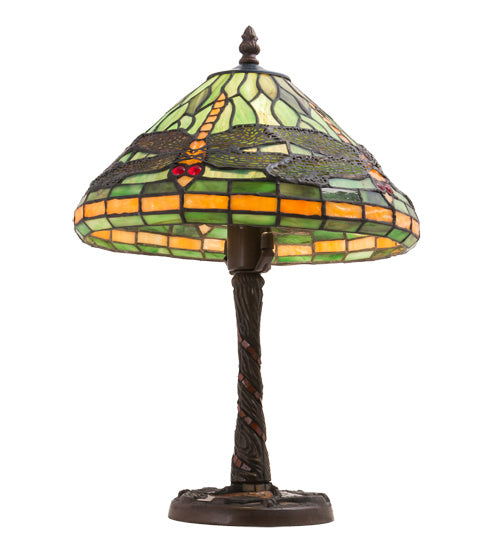 Meyda Tiffany - 220523 - One Light Table Lamp - Tiffany Dragonfly - Mahogany Bronze