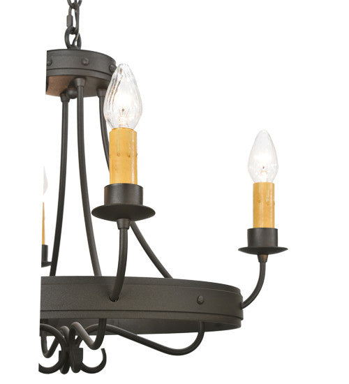 2nd Avenue - 834-3 - Four Light Chandelier - Franciscan - Wrought Iron