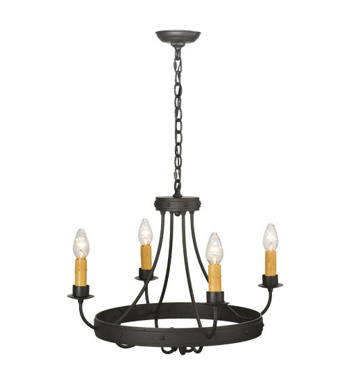 2nd Avenue - 834-3 - Four Light Chandelier - Franciscan - Wrought Iron